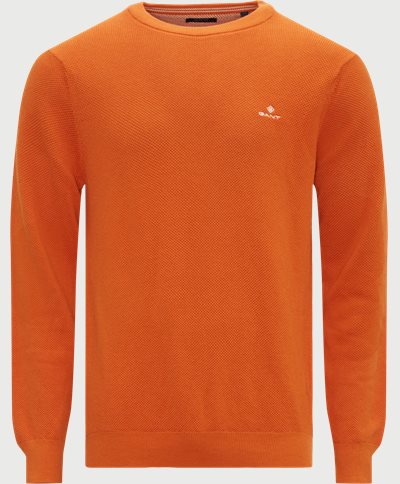 Gant Knitwear COTTON PIQUE C-NECK 8030521 Orange